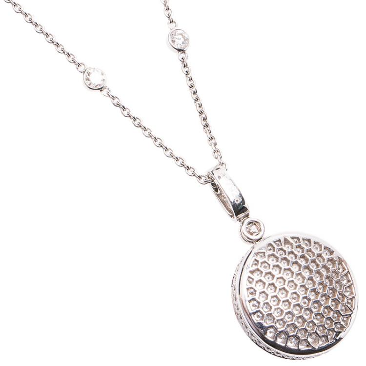 Pre Owned Graff Diamond on Diamond Pavè White Gold Pendant Necklace