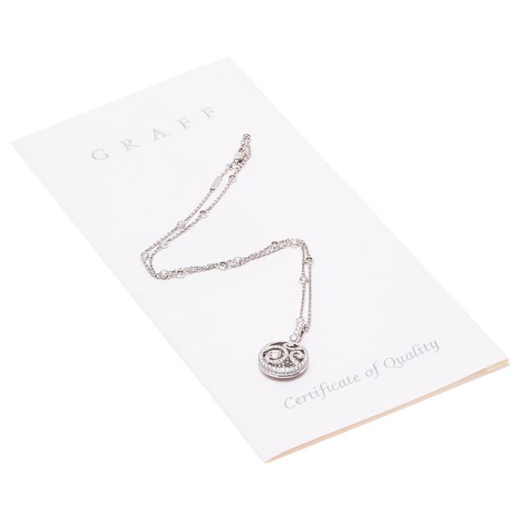 Pre Owned Graff Diamond on Diamond Pavè White Gold Pendant Necklace