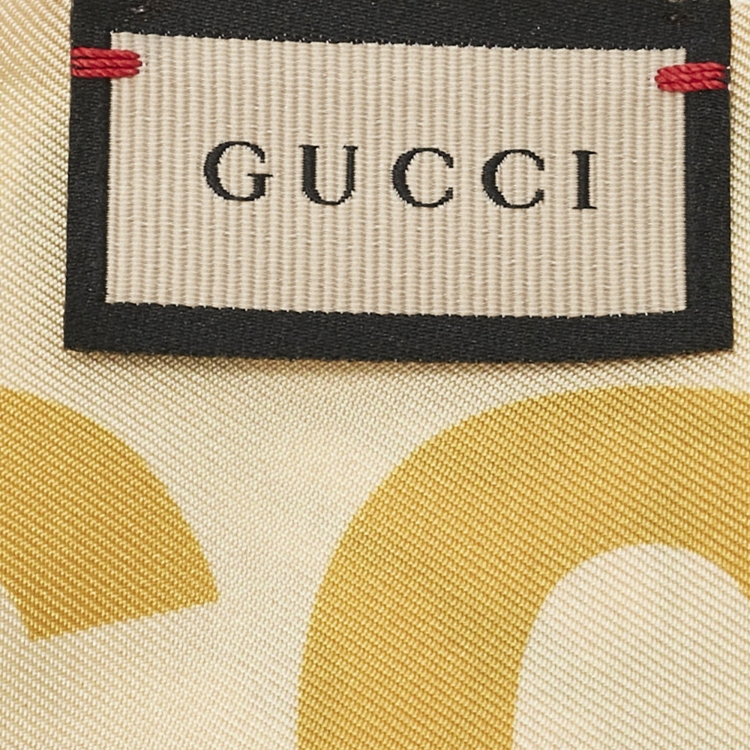 Pre Owned Gucci Multicolor Flora Printed Silk Maxi Bandeau Scarf