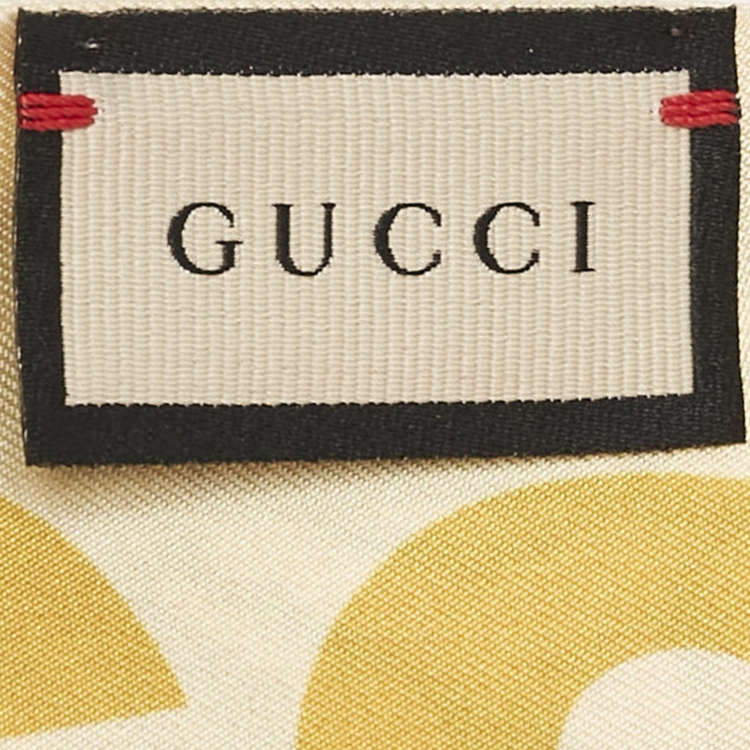 Pre Owned Gucci Multicolor Flora Printed Silk Maxi Bandeau Scarf