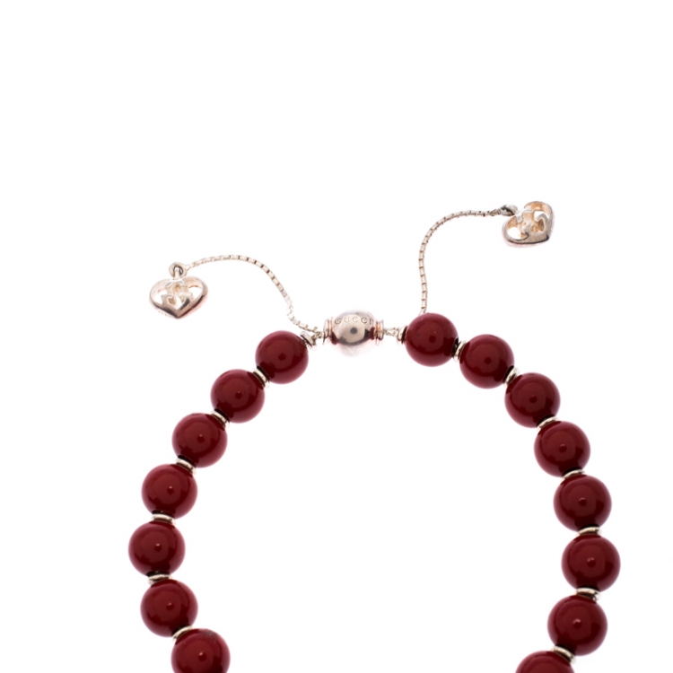 gucci red bead bracelet
