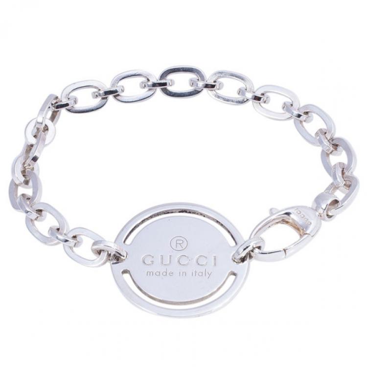 Trademark sterling silver bracelet - Gucci - Women | Luisaviaroma