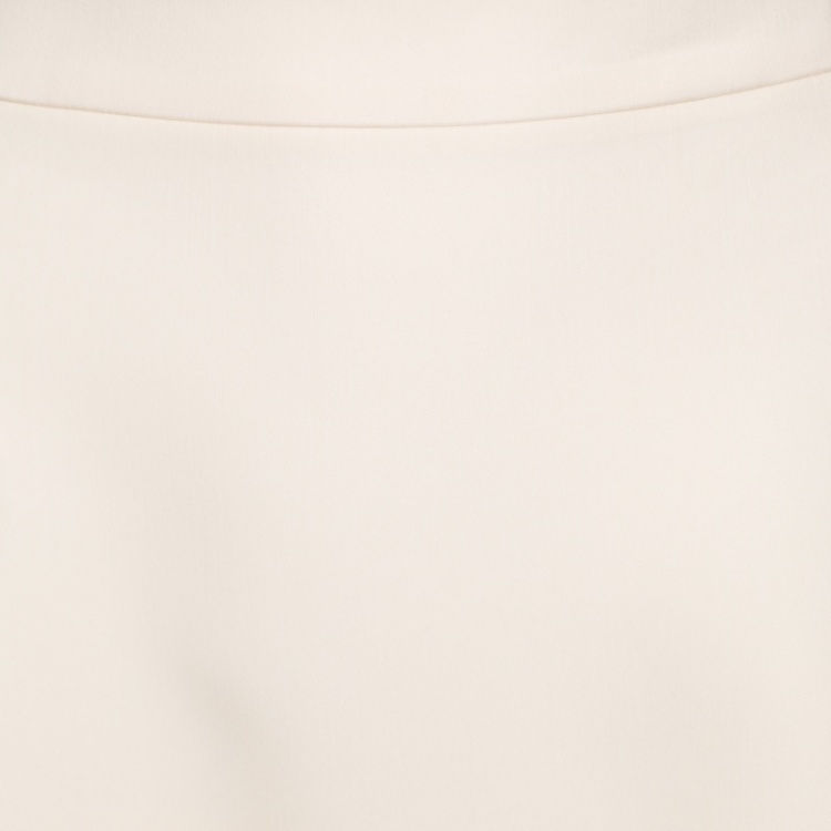 Pre Owned Gucci Cream Wool and Silk High Waist A-Line Skirt L