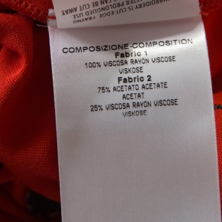 Pre Owned Gucci Red Cotton Applique Detail Vintage T-Shirt M 