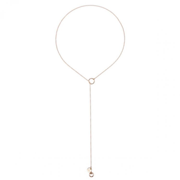 Pre Owned Gucci Horsebit 18 K Yellow Gold Lariat Necklace