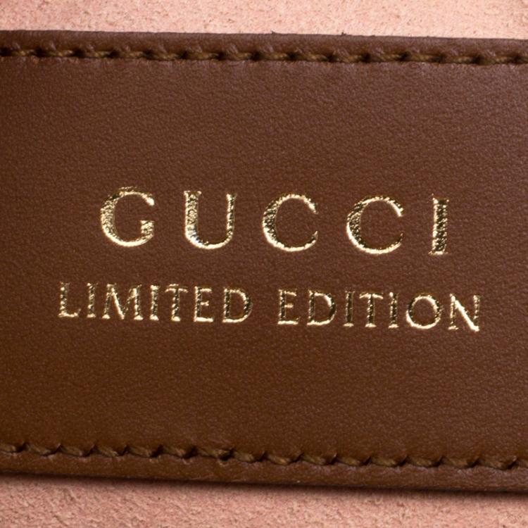 مملوكة مسبقًا Gucci Beige/Brown GG Supreme Canvas Limited Edition Bird Boston Bag