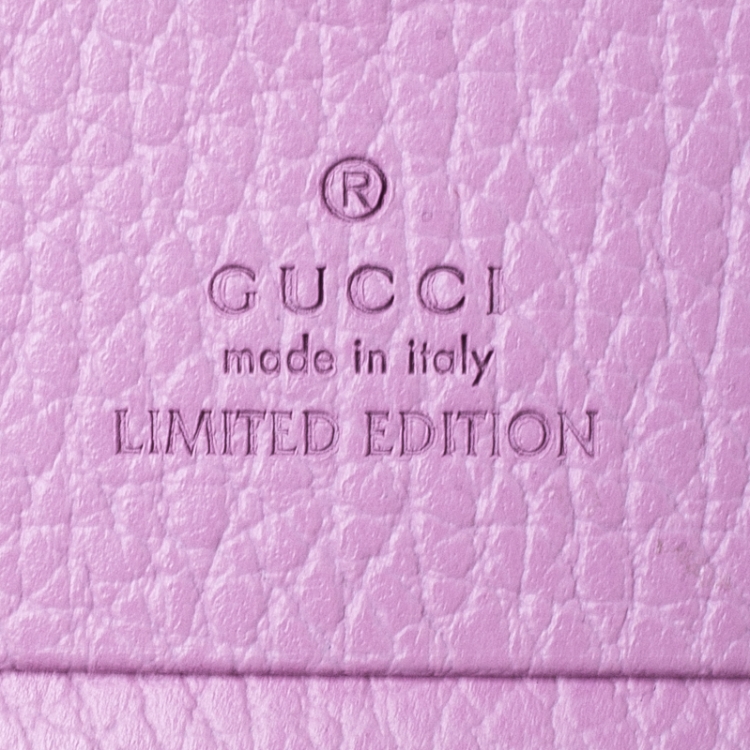 Pre Owned Gucci Light Pink GG Marmont Leather Limited Edition Bosco Bifold Wallet