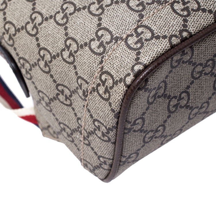 Pre Owned Gucci Beige GG Supreme Mystic Cat Backpack   