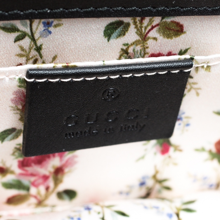 Pre Owned Gucci Black Leather Small Thiara Bamboo Top Handle Bag