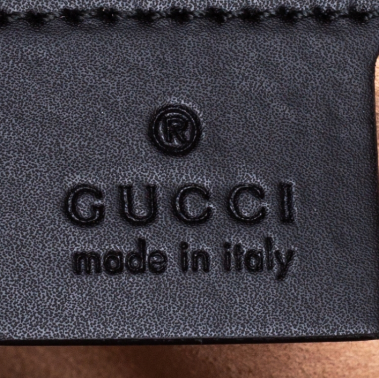 Pre Owned Gucci Beige/Black GG Supreme Canvas and Leather Bees Backpack