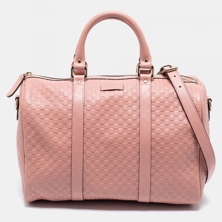Gucci Joy Leather Boston Bag in Pink