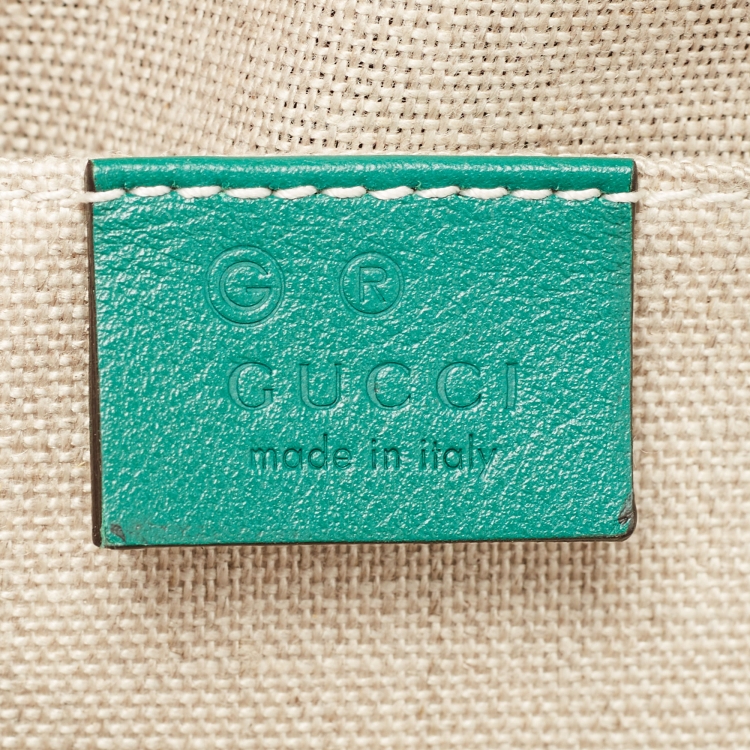 Pre Owned Gucci Green Microguccissima Leather Mini Dome Bag