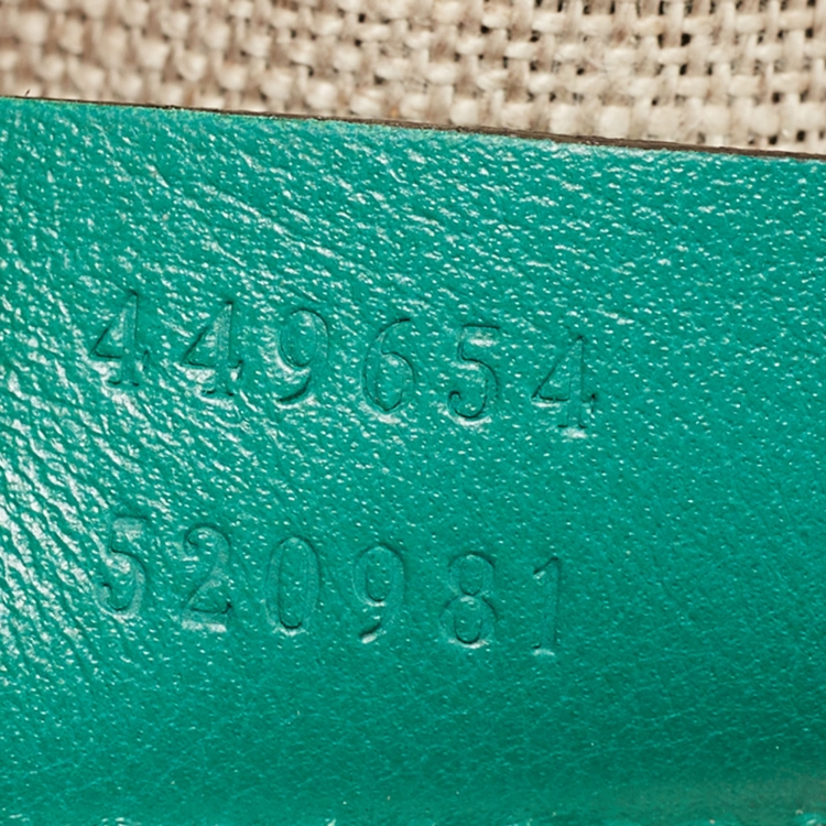 Pre Owned Gucci Green Microguccissima Leather Mini Dome Bag