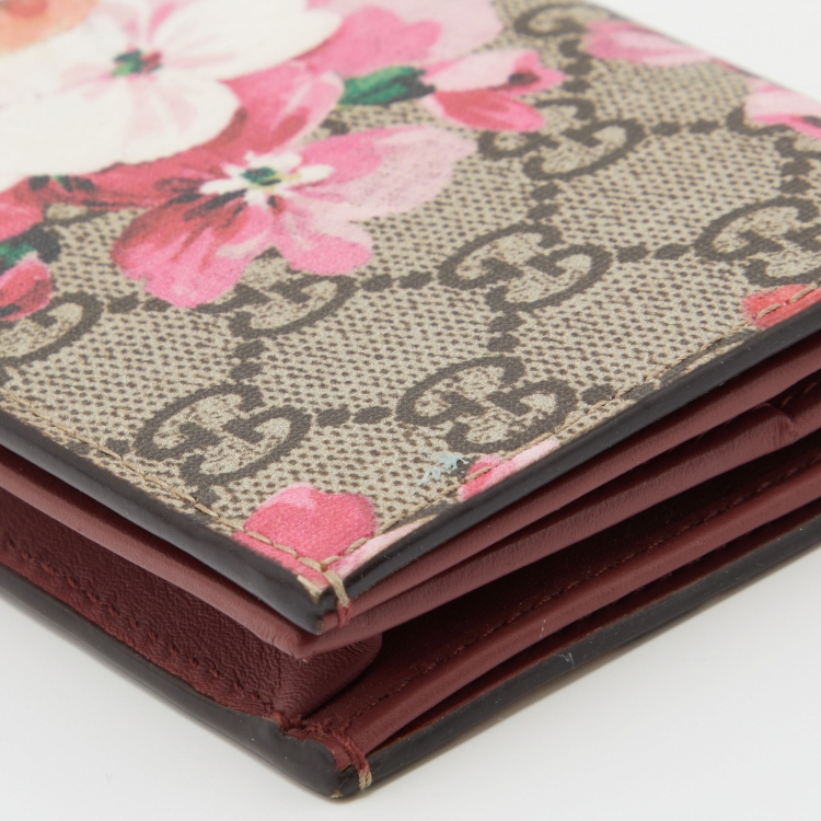 Pre Owned Gucci Multicolor GG Supreme Canvas Blooms Card Case