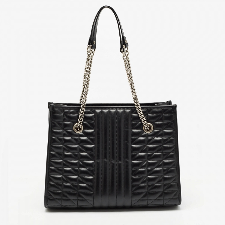 Pre Owned Gucci Multi Matelasse Leather GG Marmont Chain Tote