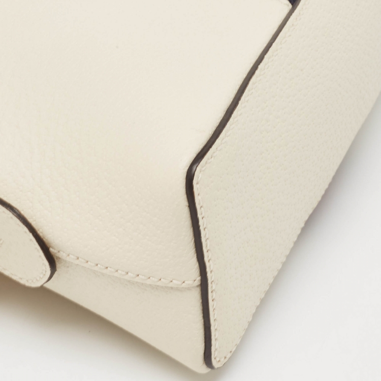 Pre Owned Gucci White Leather Small Ophidia Shoulder Bag