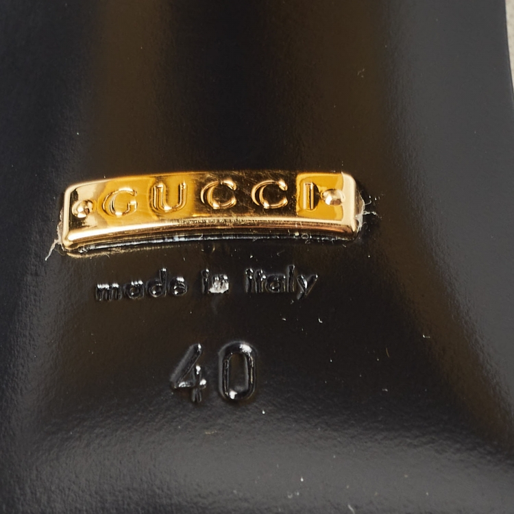 مملوكة مسبقًا Gucci Cream Leather Horsebit Slingback Pumps Size 40
