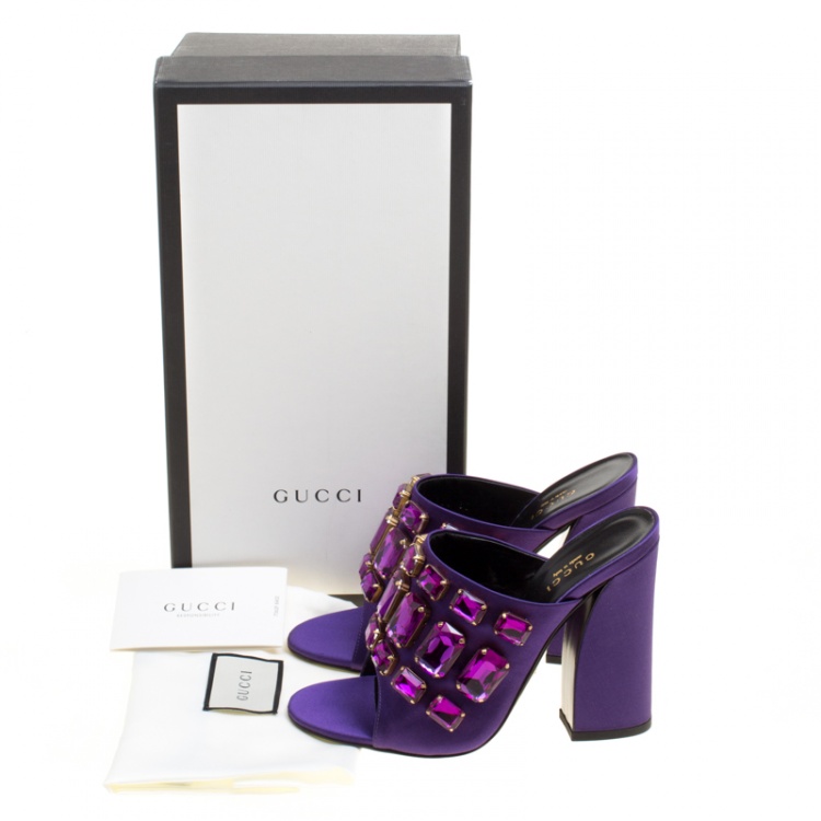 gucci peep toe mule