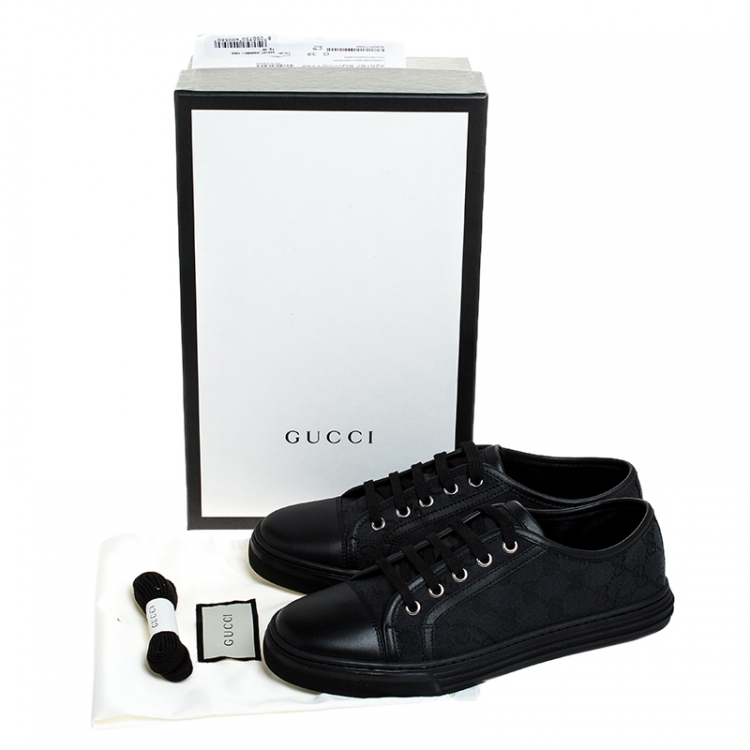 gucci black leather sneakers