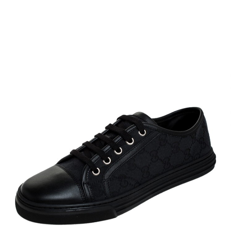 GG Canvas And Leather Low Top Sneakers 38 Gucci TLC