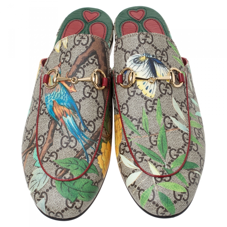 gucci princetown loafer in tian garden print size 39