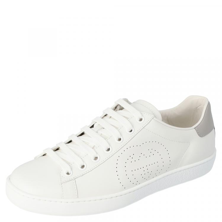 Gucci White Leather Interlocking G Ace Low-Top Sneakers Size 38 Gucci ...