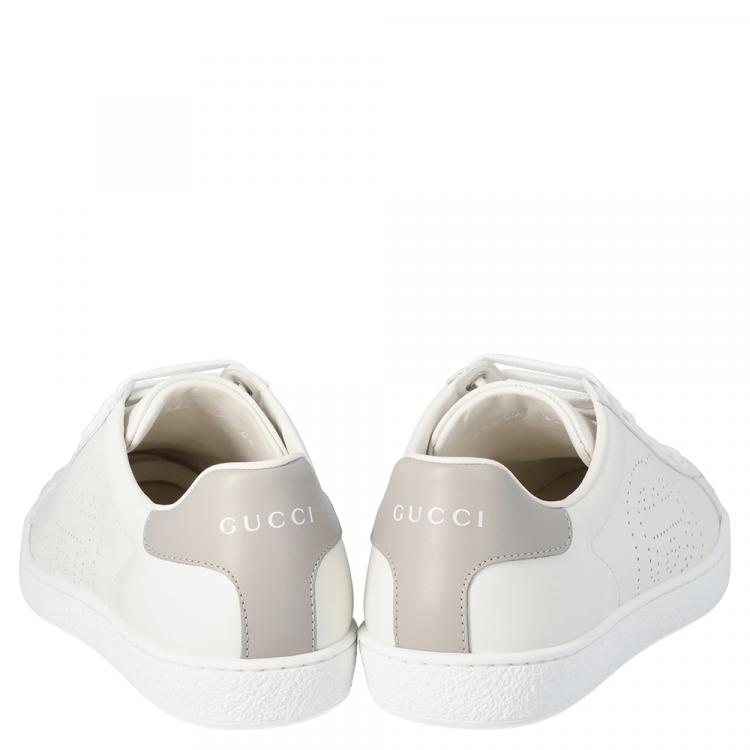 Pre Owned Gucci White Ace Sneakers Size 38