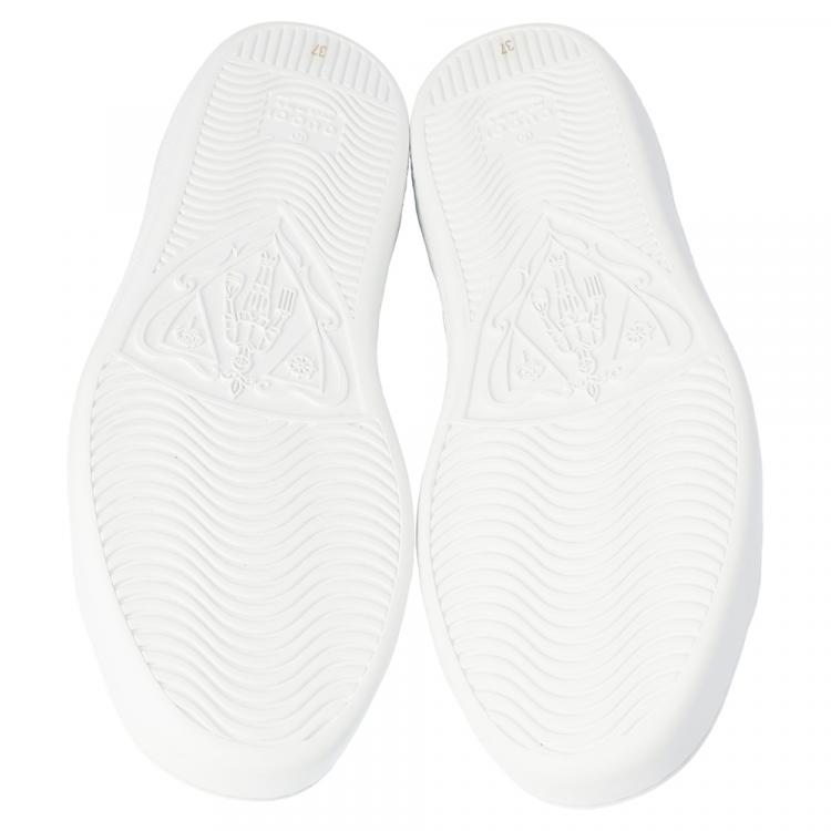 Pre Owned Gucci White Ace Sneakers Size 38
