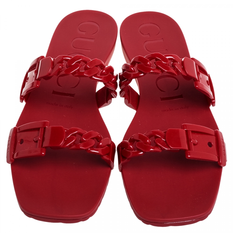 gucci jelly slides