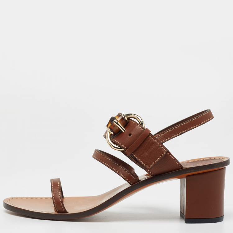 Gucci sandals brown on sale