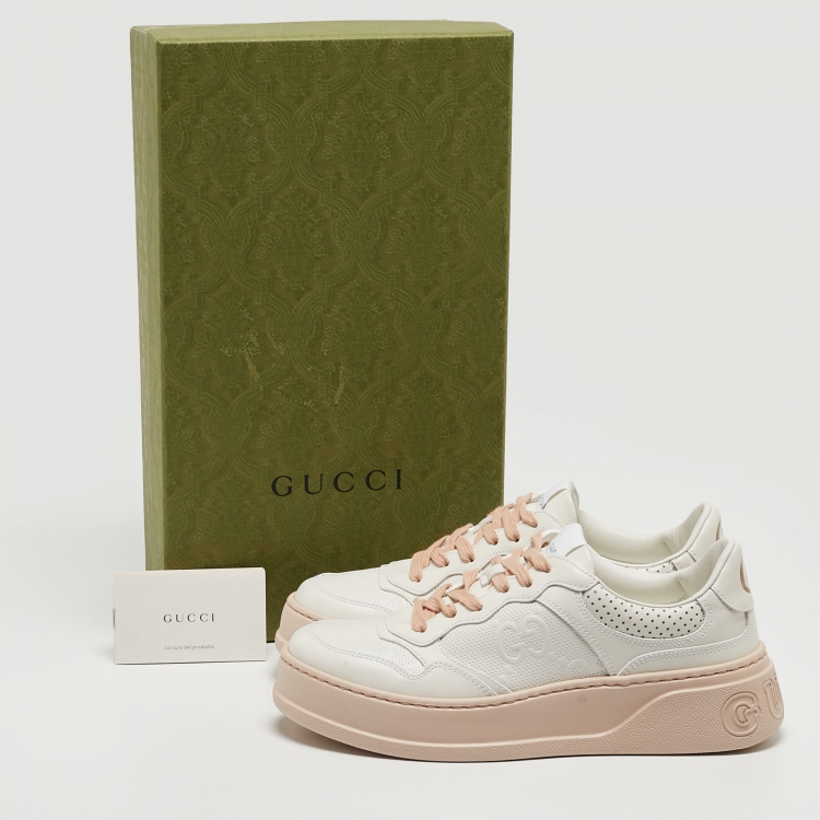 Gucci GG Embossed White Leather (Women's)