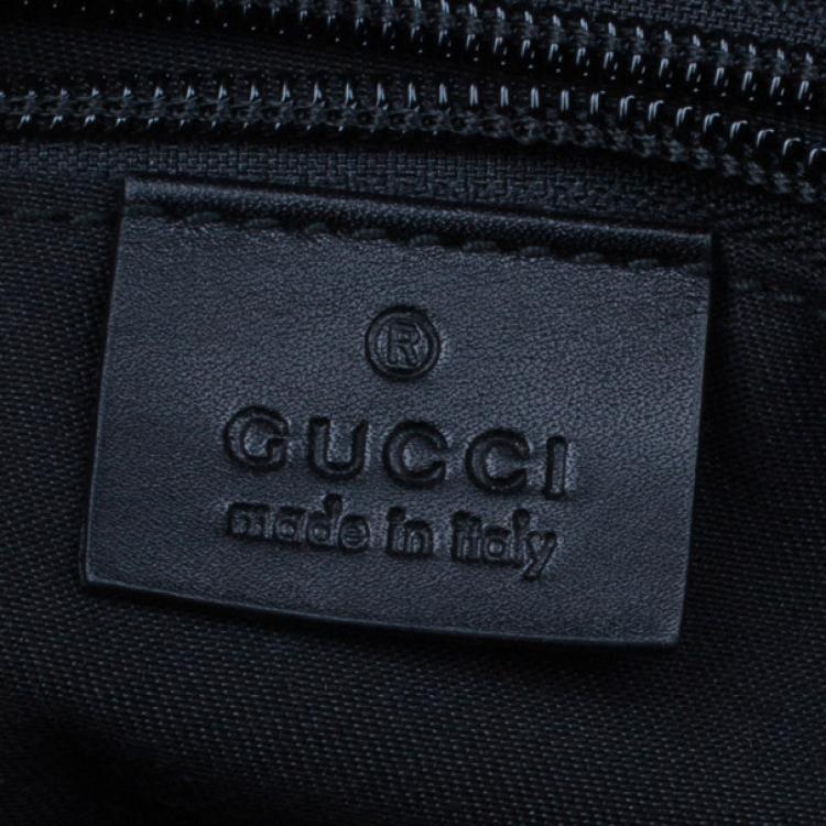 Pre Owned Gucci Black Guccissima Leather Laptop Bag