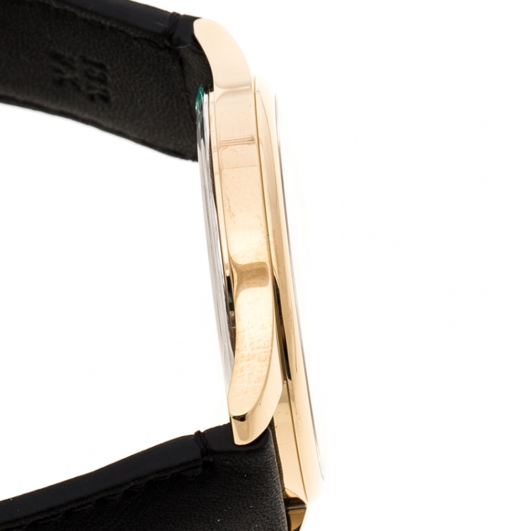 Pre Owned Gucci Mother of Pearl Gold Plated Stainless Steel G-Timelss 126.4 Women's Wristwatch 36 mm