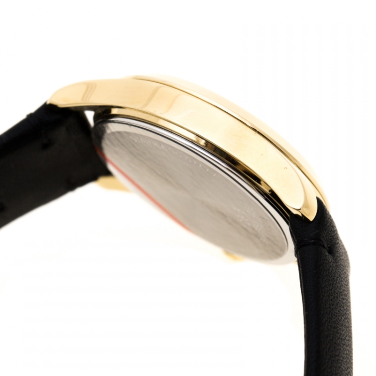 Pre Owned Gucci Silver Gold Plated Stainless Steel G-Timeless 126.5 Women's Wristwatch 27 mm