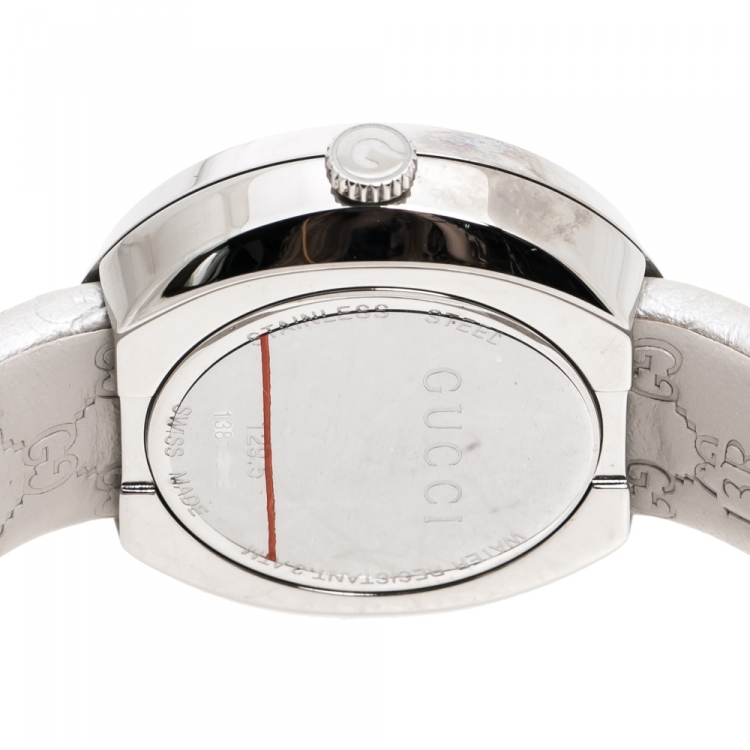 Pre Owned Gucci Silver Stainless Steel U-Play 129.5 Women's Wristwatch 27 mm