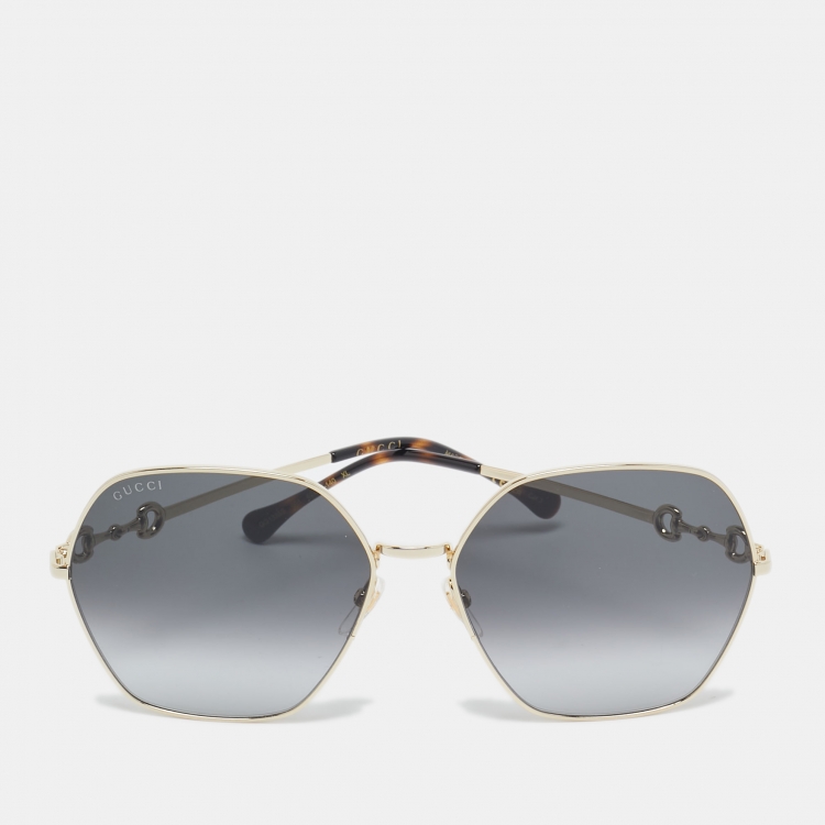 Gucci Black Gradient GG1335S Horsebit Square Sunglasses