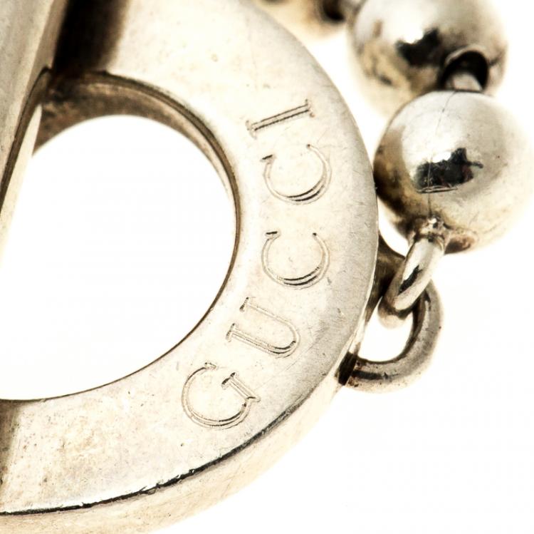 مملوكة مسبقًا Gucci T-Bar Silver Ring Size 57