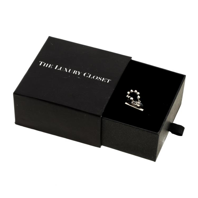 مملوكة مسبقًا Gucci T-Bar Silver Ring Size 57