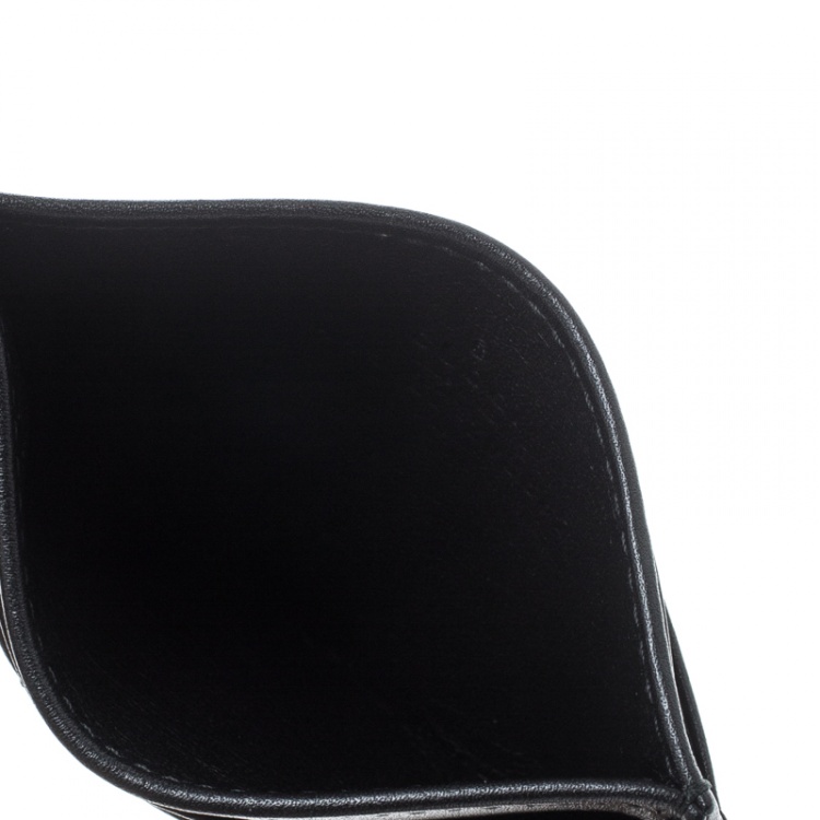 Pre Owned Gucci Black Matelasse Leather Marmont Card Case