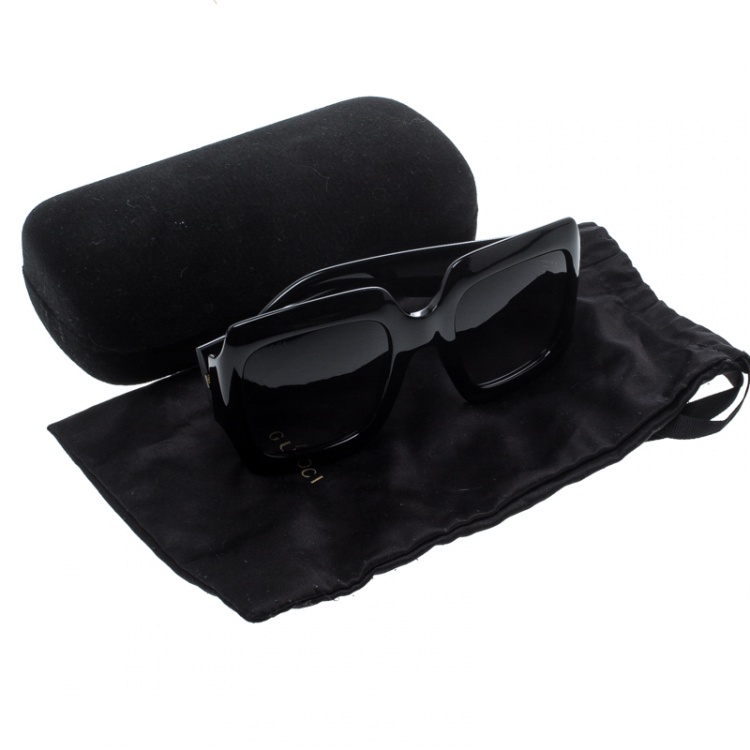 gucci black square sunglasses