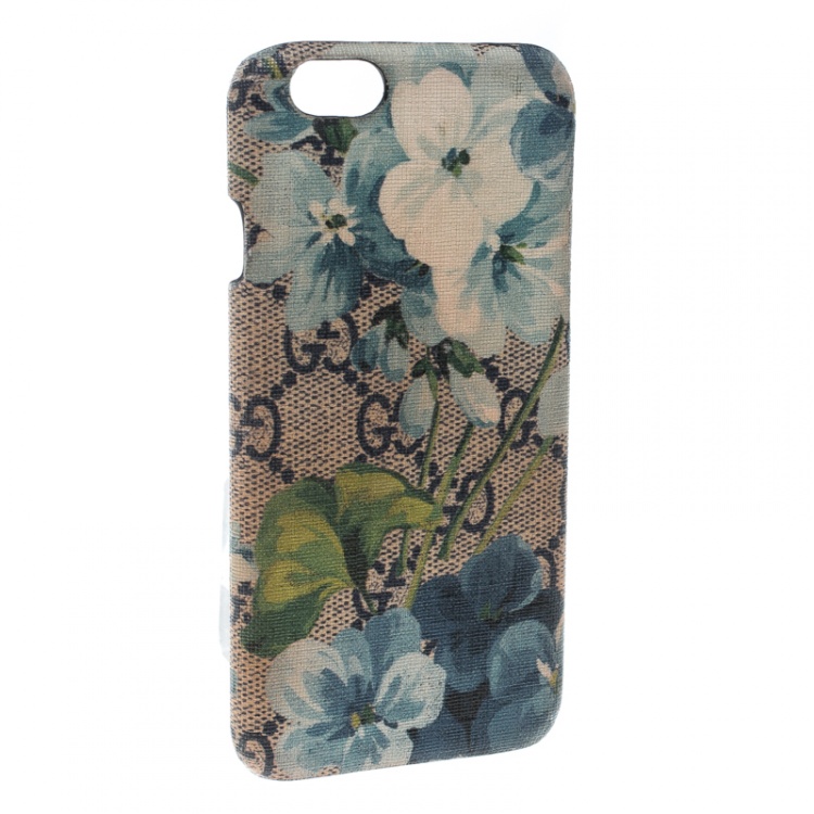 Pre Owned Gucci Multicolor Blooms Print GG Canvas iPhone 6 Case