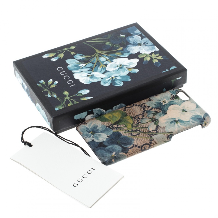 Pre Owned Gucci Multicolor Blooms Print GG Canvas iPhone 6 Case