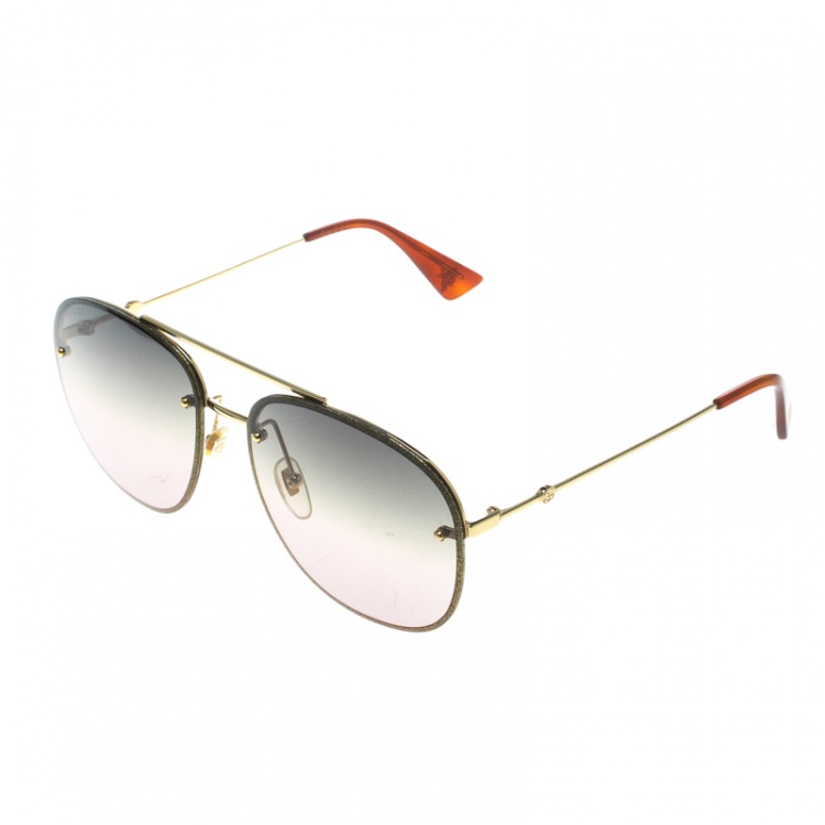 gucci green gradient sunglasses