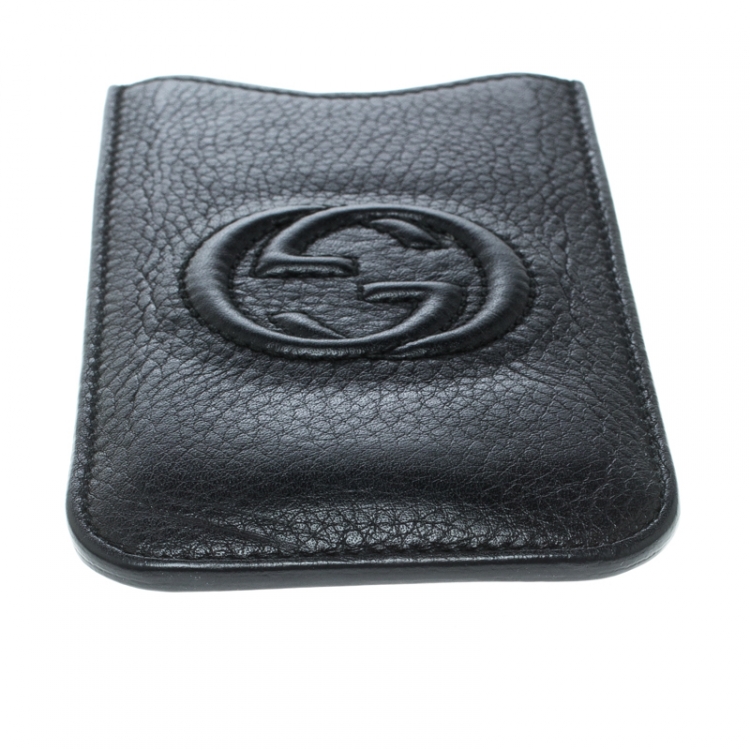 Pre Owned Gucci Black Leather Soho IPhone 5 Case