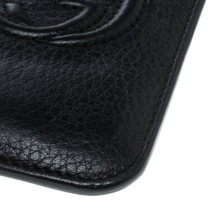 Pre Owned Gucci Black Leather Soho IPhone 5 Case