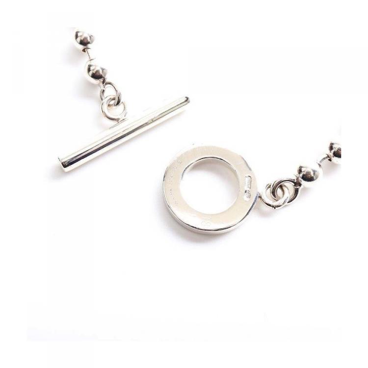 Pre Owned Gucci Silver Bead Toggle Bracelet