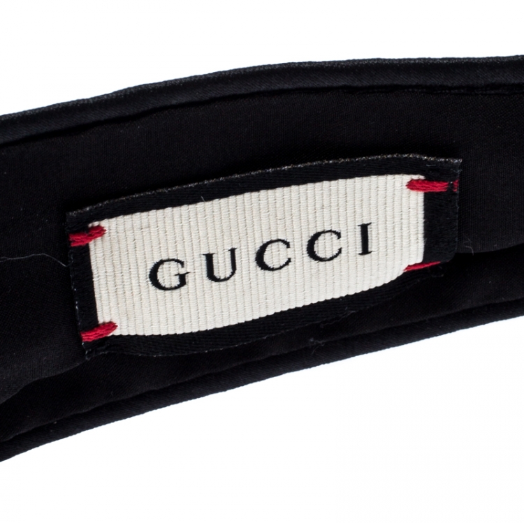 Pre Owned Gucci Multicolor Floral Snake Print Silk Twisted Headband 