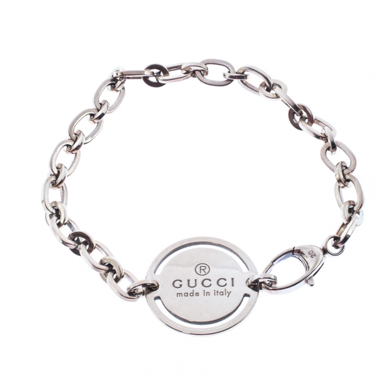 GG Marmont Flower sterling silver bracelet in silver - Gucci | Mytheresa