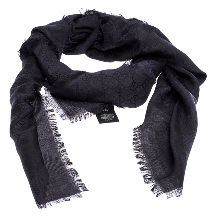 gucci charcoal scarf