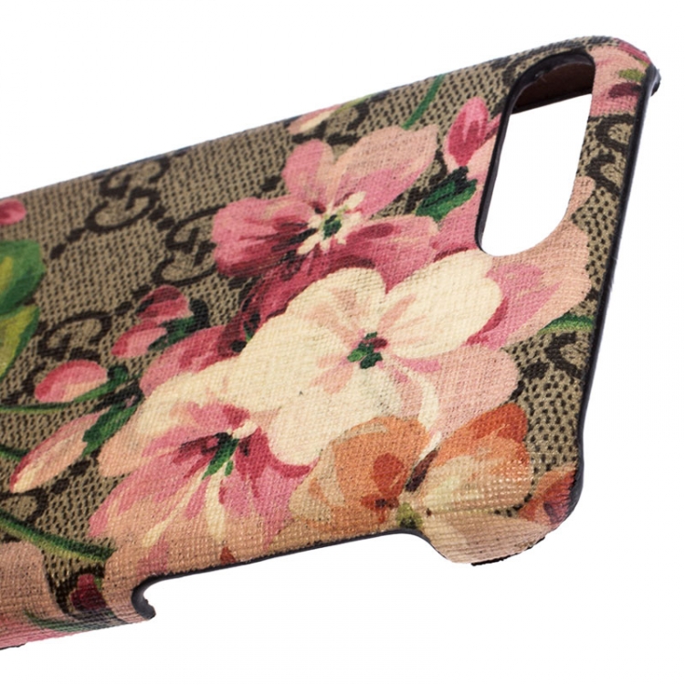 Pre Owned Gucci Pink GG Blooms iPhone 8 Plus Case 